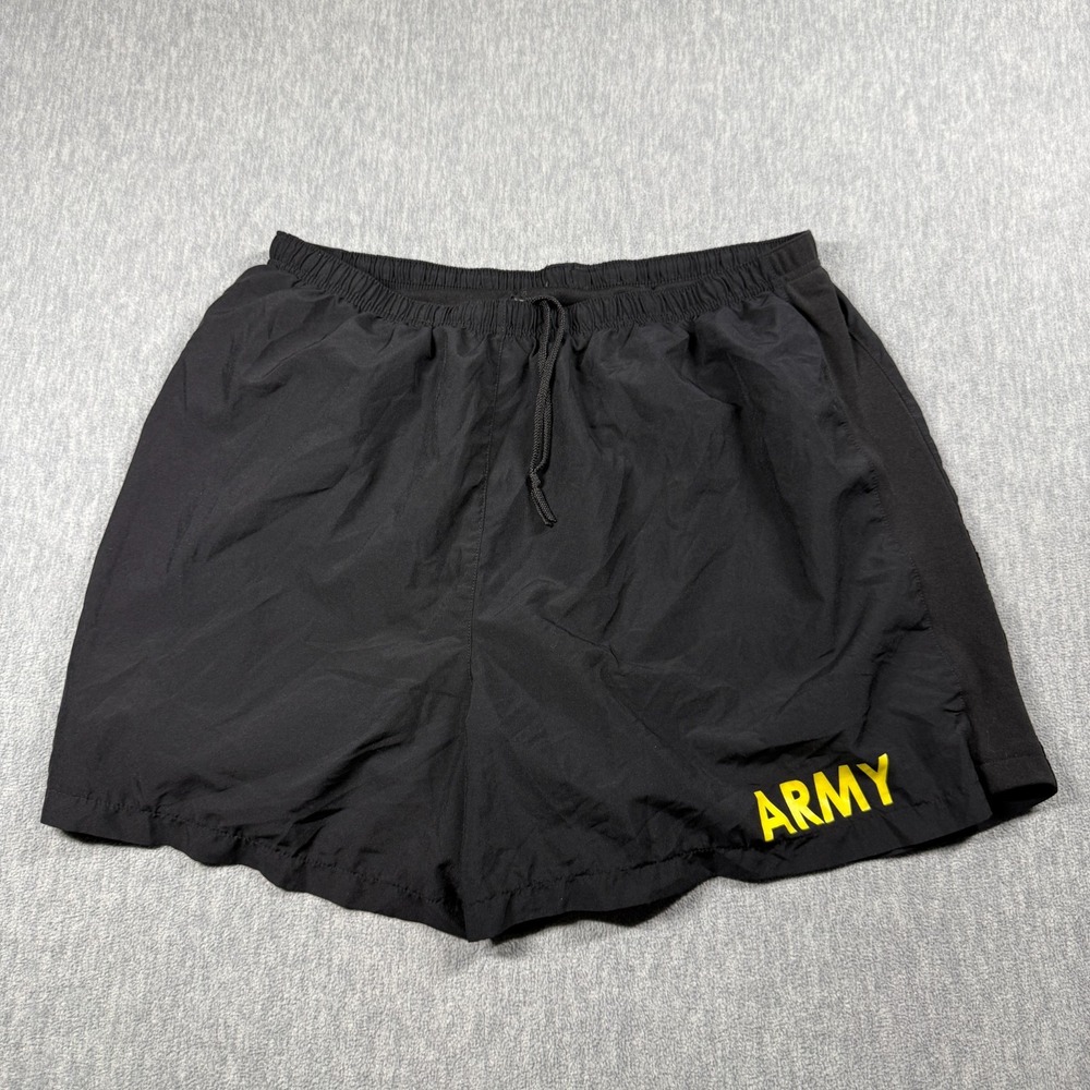 Military Shorts Men XL Black APFU Army Physical Fitness Uniform Running PT Trunk